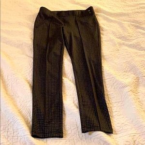 Black and grey plaid pants